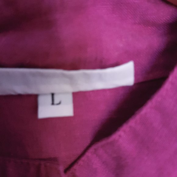 bryn walker Button Front Camp Shirt and Tank Set Purple Size L Size M - Picture 5 of 13